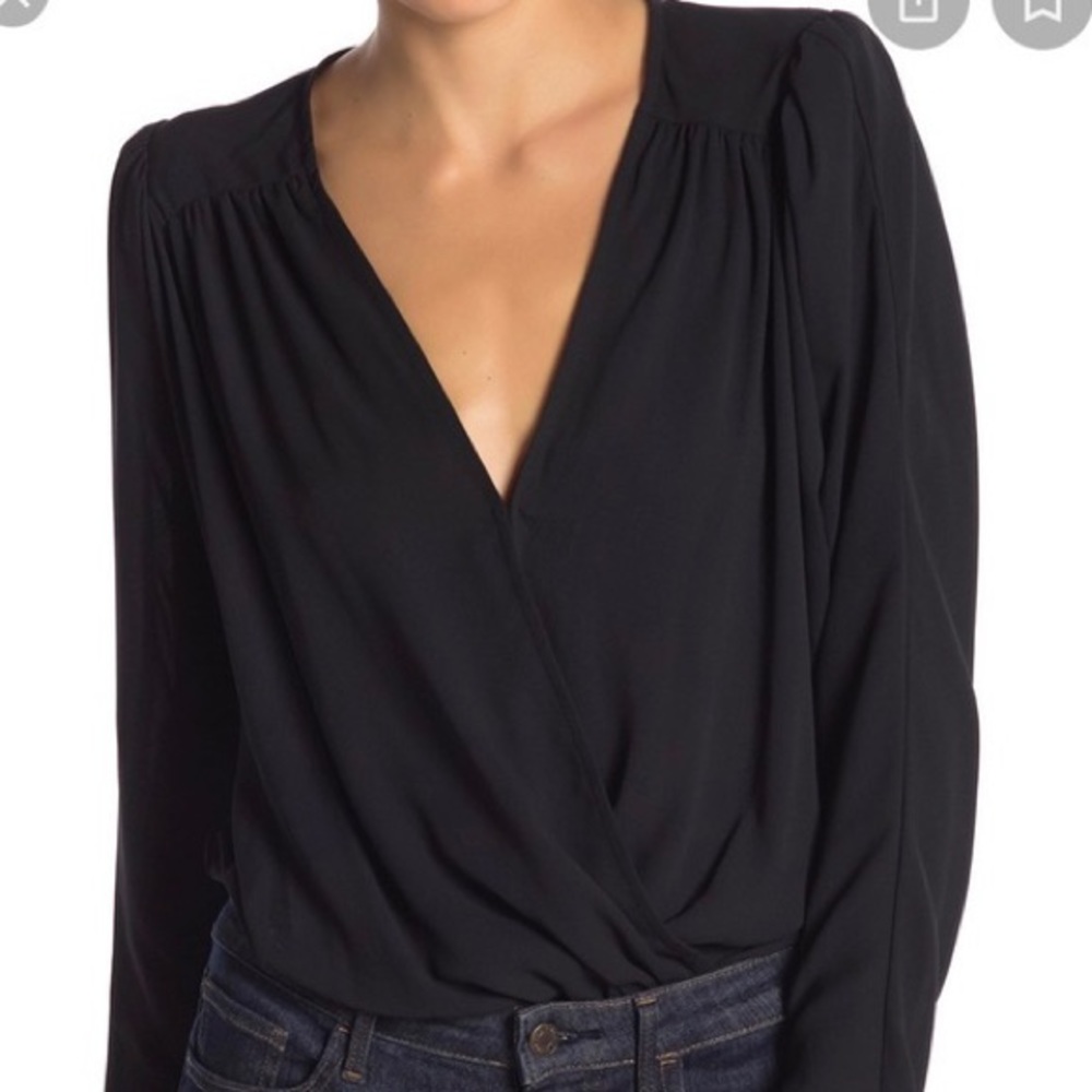 |ASTR the Label| Black Plunge Bodysuit, XS